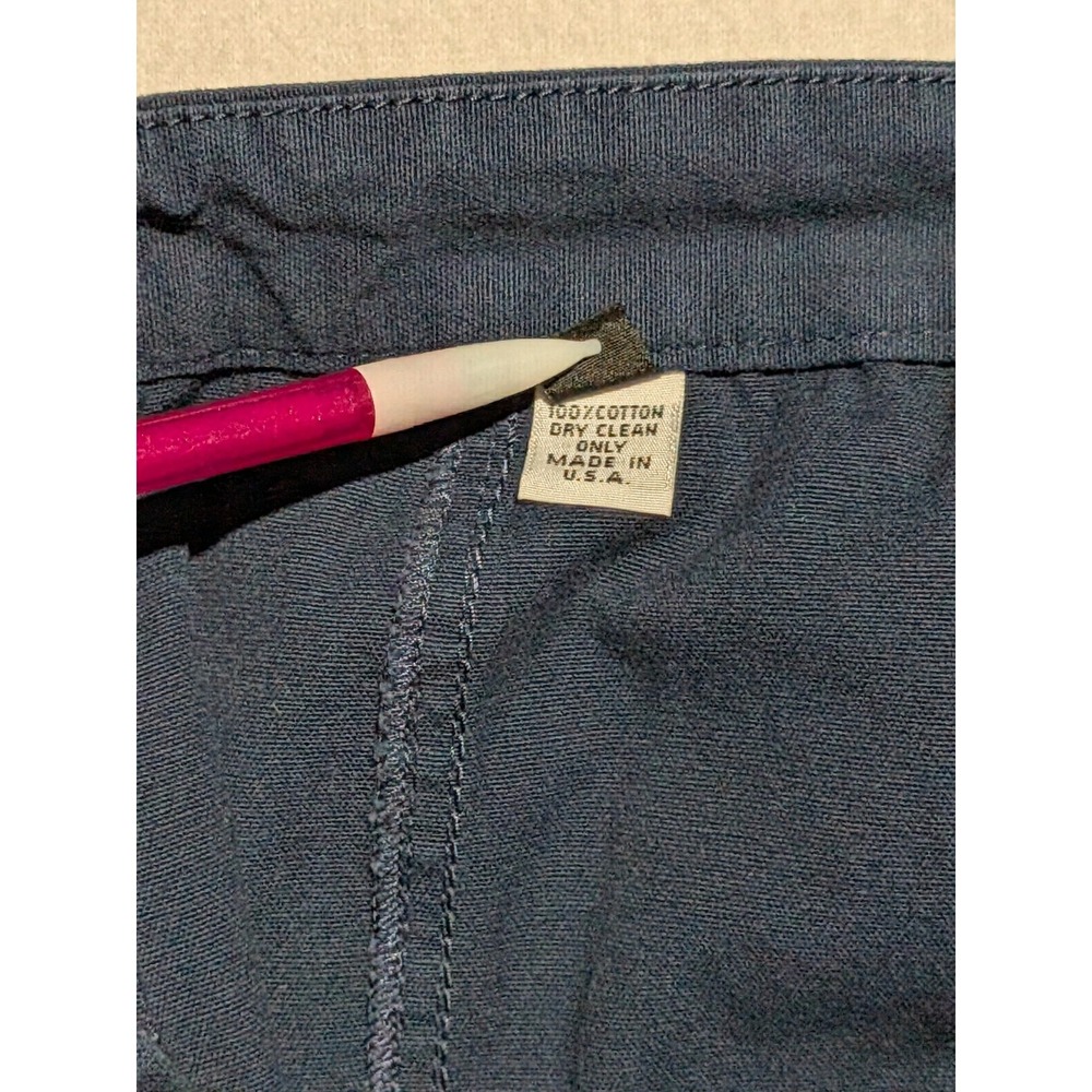 R Swiader Pleated Pants Mens 34 High Rise Tapered USA Made Blue - Picture 12 of 12